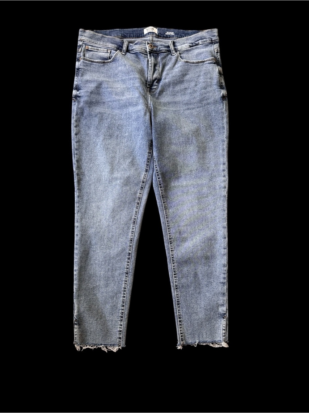 Kensie The Kelsey High Rise Skinny Jeans 16W Light Wash Raw Hem